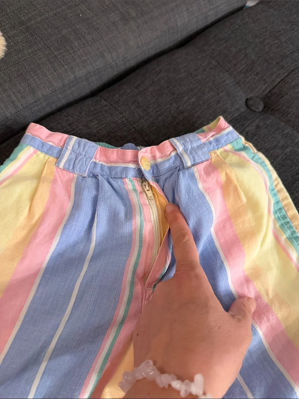 Ralph Lauren Pastel Multi-Stripe Flat Front Shorts